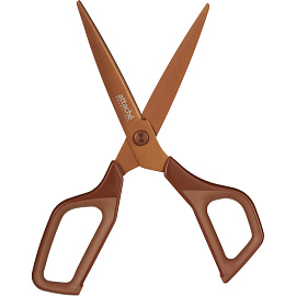 Ножницы 210 мм Attache Selection 3D с пластиковыми анатомическими ручками коричневого цвета