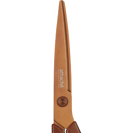 Ножницы 210 мм Attache Selection 3D с пластиковыми анатомическими ручками коричневого цвета