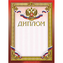Диплом А4 230 г/кв.м с тиснением фольгой (10 штук в упаковке)