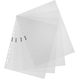 Файл-вкладыш Attache Selection ЭКО А4+ 100 мкм прозрачный гладкий 20 штук в упаковке