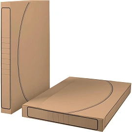 Короб архивный микрогофрокартон с вырубкой 320х50х432 мм бурый до 500 листов