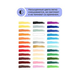 Пастель масляная Гамма Студия круглая 36 цветов