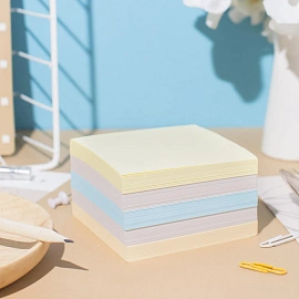 Блок для записей Attache Economy 90x90x50 мм разноцветный проклеенный (плотность 65 г/кв.м)