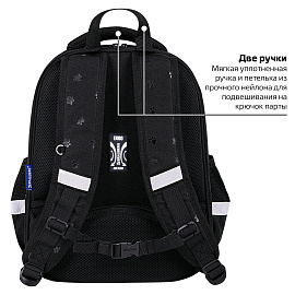 Ранец BRAUBERG FIT, 2 отделения, "Dark cat", 38х27х14 см, 272026