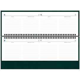 Планинг недатированный, 64л., 330*130мм, кожзам, Berlingo "Vivella Prestige", зеленый