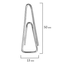 Скрепки большие 50 мм, ОФИСМАГ, никелированные, треугольные, 50 шт., в картонной коробке, 222093 фото Скрепки большие 50 мм, ОФИСМАГ, никелированные, треугольные, 50 шт., в картонной коробке, 222093