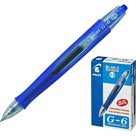 Ручка гелевая автоматическая Pilot BL-G6-5 синяя (толщина линии 0.3 мм)