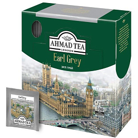 Чай черный Ahmad Tea Earl Grey 100 пакетиков (бергамот) фото Чай черный Ahmad Tea Earl Grey 100 пакетиков (бергамот)