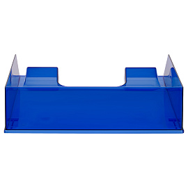 Лоток для бумаг горизонтальный СТАММ "Фаворит", тонированный синий