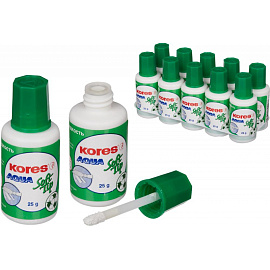 Корректирующая жидкость (штрих) водная Kores Soft Tip Aqua 25 г