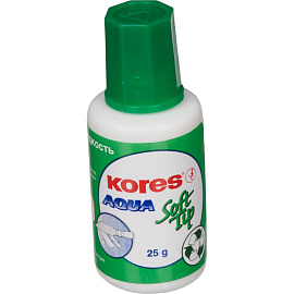 Корректирующая жидкость (штрих) водная Kores Soft Tip Aqua 25 г