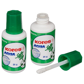 Корректирующая жидкость (штрих) водная Kores Soft Tip Aqua 25 г