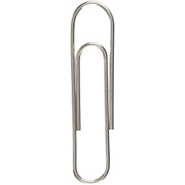 Скрепки канцелярские 33 мм Kores металлические никелированные (100 штук в упаковке)