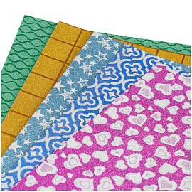 Картон цветной А4, ArtSpace, 5л., 5цв., блестящий, с рисунком, в пакете