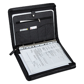 Папка деловая Alliance из искусственная кожа черного цвета (8-013)