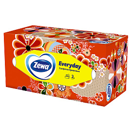 Салфетки косметические Zewa Everyday 2-слойные (250 штук в упаковке)