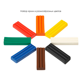 Пластилин восковой мягкий Гамма "Пчелка", 08 цветов, 120г, со стеком, картон. упаковка фото Пластилин восковой мягкий Гамма "Пчелка", 08 цветов, 120г, со стеком, картон. упаковка