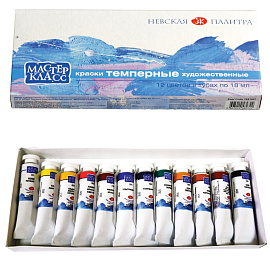 Краски темперные Мастер класс Extra-line 12 цветов фото Краски темперные Мастер класс Extra-line 12 цветов