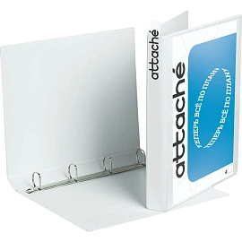 Папка Панорама на 4-х кольцах Attache 40 мм белая до 250 листов