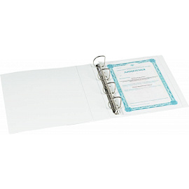 Папка Панорама на 4-х кольцах Attache 65 мм белая до 400 листов