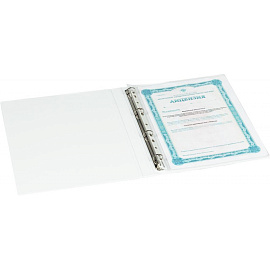 Папка Панорама на 4-х кольцах Attache 30 мм белая до 110 листов