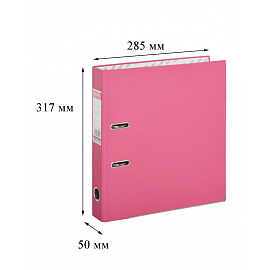 Папка-регистратор Bantex (Attache Selection) Economy Plus 50 мм розовая бумвинил/бумага с защитным уголком