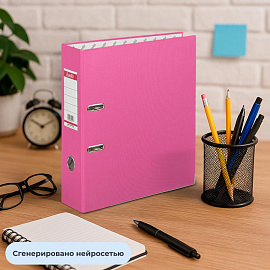 Папка-регистратор Bantex (Attache Selection) Economy Plus 80 мм розовая бумвинил/бумага