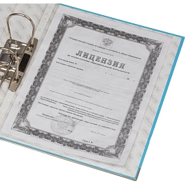 Папка-регистратор Bantex (Attache Selection) Economy Plus 80 мм голубая бумвинил/бумага с защитным уголком