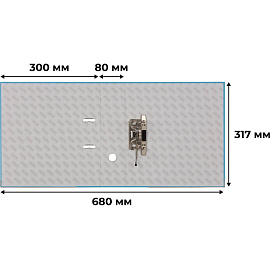 Папка-регистратор Bantex (Attache Selection) Economy Plus 80 мм голубая бумвинил/бумага с защитным уголком