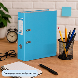 Папка-регистратор Bantex (Attache Selection) Economy Plus 80 мм голубая бумвинил/бумага с защитным уголком