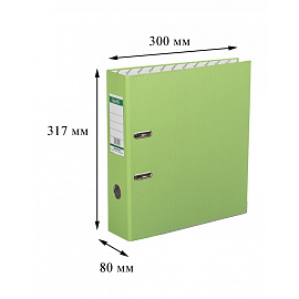 Папка-регистратор Bantex (Attache Selection) Economy Plus 80 мм салатовая бумвинил/бумага с защитным уголком