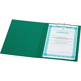 Папка-планшет с зажимом и крышкой Attache A4 зеленая