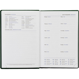 Ежедневник недатированный Attache Вива искусственная кожа А5 176 листов зеленый