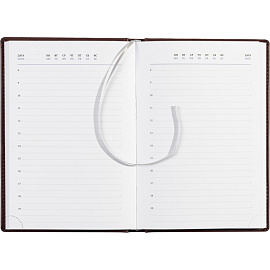 Ежедневник недатированный Attache Вива искусственная кожа А5 176 листов бордовый