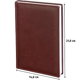 Ежедневник недатированный Attache Вива искусственная кожа А5 176 листов бордовый