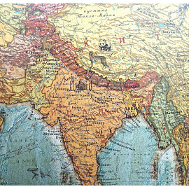 Карта мира политическая 1:22 000 000 настенная 154x107 см