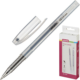 Ручка гелевая неавтоматическая Attache Ice черная (толщина линии 0.5 мм)