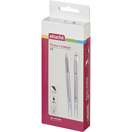 Ручка гелевая неавтоматическая Attache Ice черная (толщина линии 0.5 мм)