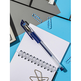 Ручка гелевая неавтоматическая Attache Gelios-010 синяя (толщина линии 0.5 мм)