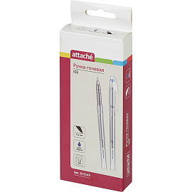 Ручка гелевая неавтоматическая Attache Ice синяя (толщина линии 0.5 мм)