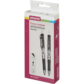 Ручка гелевая автоматическая Attache Hammer черная (толщина линии 0.5 мм)