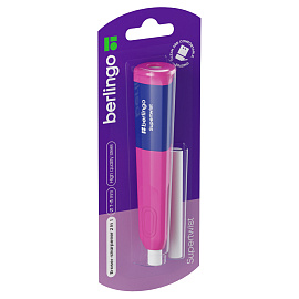 Точилка пластиковая с ластиком Berlingo "Supertwist" 1 отверстие, блистер, ассорти