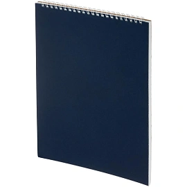 Блокнот Альт Офис А4 60 листов синий в клетку на спирали (200х290 мм)