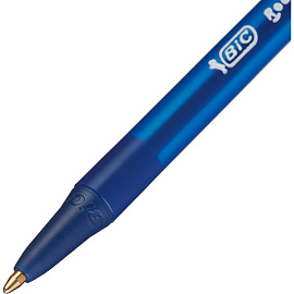 Ручка шариковая автоматическая Bic Round Stic Clic синяя (толщина линии 0.32 мм)