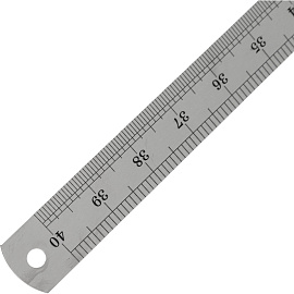 Линейка Attache 100 см металлическая серебристая две шкалы (5 штук в упаковке)