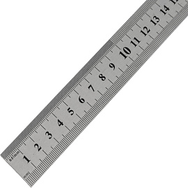 Линейка Attache 100 см металлическая серебристая две шкалы (5 штук в упаковке)
