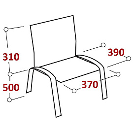 Стул офисный Аскона чёрный (экокожа, металл хромированный)