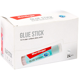 Клей-карандаш Berlingo "Aqua", 15г, цветной, ПВП