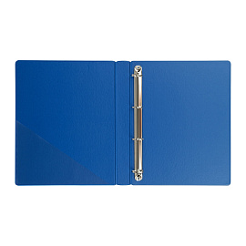 Папка на 4 кольцах OfficeSpace, панорама, А4, 35мм, ПВХ, синяя фото Папка на 4 кольцах OfficeSpace, панорама, А4, 35мм, ПВХ, синяя