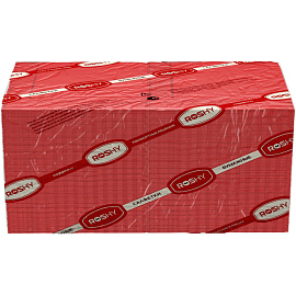 Салфетки бумажные 2-слойные 24x24 см красные (250 листов в пачке)